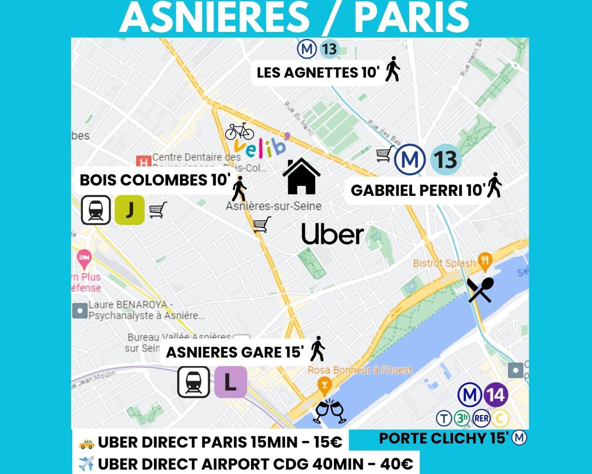 شقة Le Vuitton Asnieres - 2 Pieces A 15 Min De Paris المظهر الخارجي الصورة
